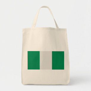 Nigeria med Nigerias Flagga (Väster Afrika) Tygkasse