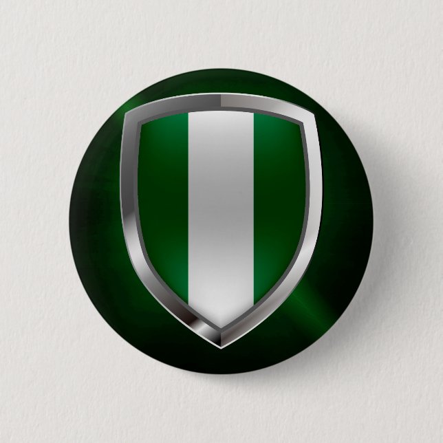 Nigeria Metallic Emblem Knapp (Framsida)