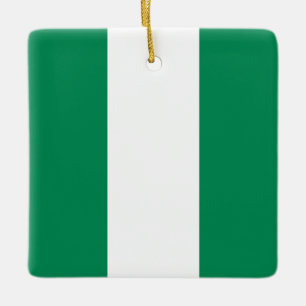 Nigeria (Nigeria) Flagga Julgransprydnad Keramik