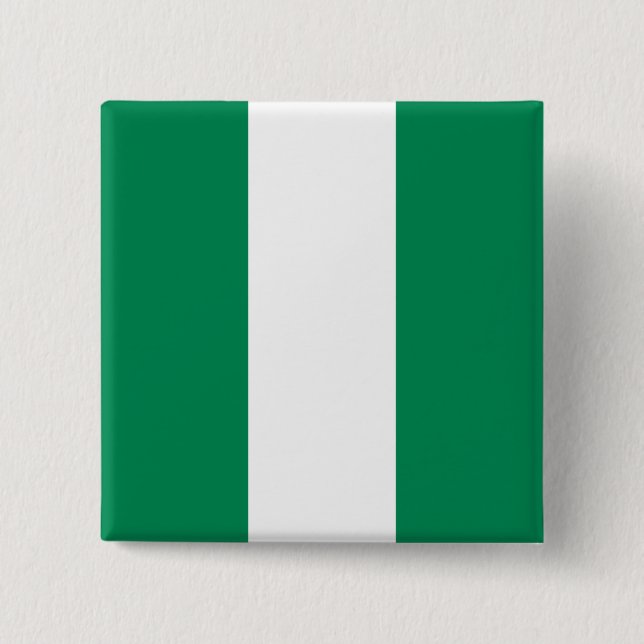 Nigeria (Nigeria) Flagga Knapp (Framsida)