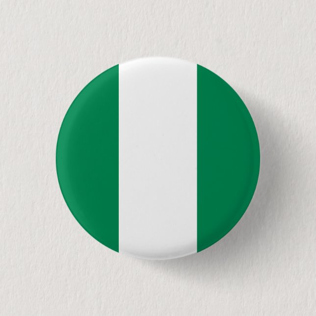 Nigeria (Nigeria) Flagga Knapp (Framsida)