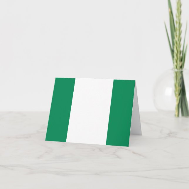Nigeria (Nigeria) Flagga Kort (Framsida)