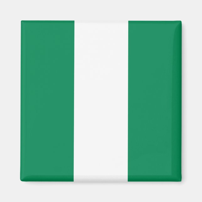 Nigeria (Nigeria) Flagga Magnet (Framsidan)