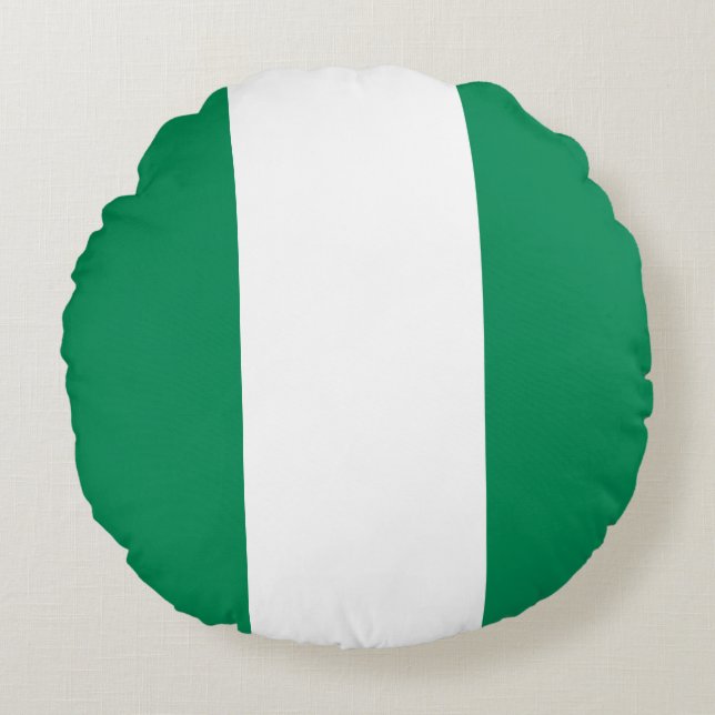 Nigeria (Nigeria) Flagga Rund Kudde (Framsidan)