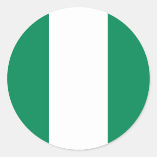 Nigeria (Nigeria) Flagga Runt Klistermärke