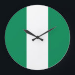 Nigeria (Nigeria) Flagga Stor Klocka<br><div class="desc">Anpassade World Flagga Products ( i världen) - Lägg gärna till texten.</div>