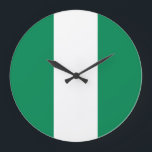 Nigeria (Nigeria) Flagga Stor Klocka<br><div class="desc">Anpassade World Flagga Products ( i världen) - Lägg gärna till texten.</div>
