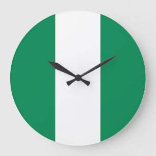 Nigeria (Nigeria) Flagga Stor Klocka