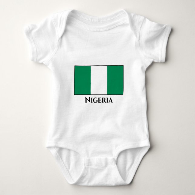 Nigeria (Nigeria) Flagga T Shirt (Framsida)