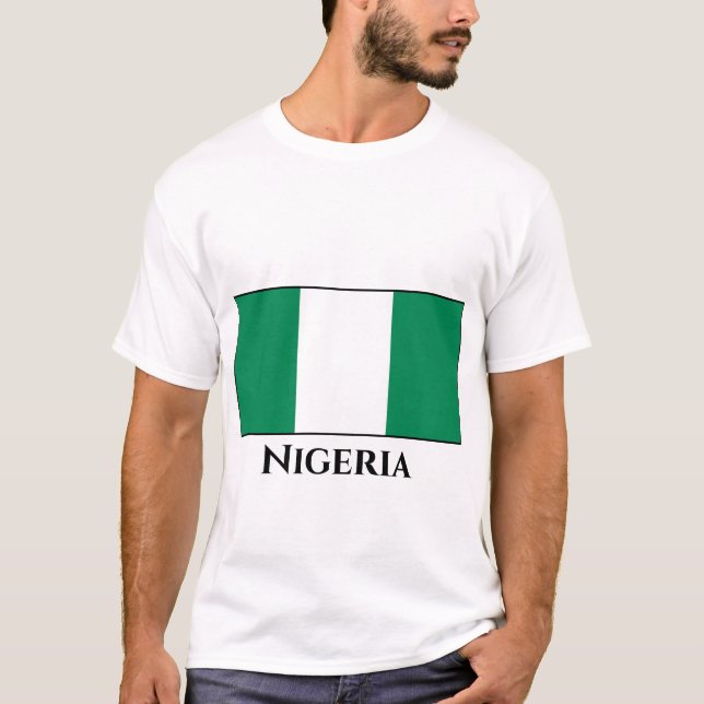 Nigeria (Nigeria) Flagga T Shirt (Framsida)