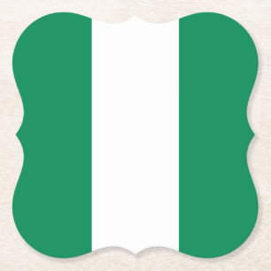 Nigeria (Nigeria) Flagga Underlägg Papper