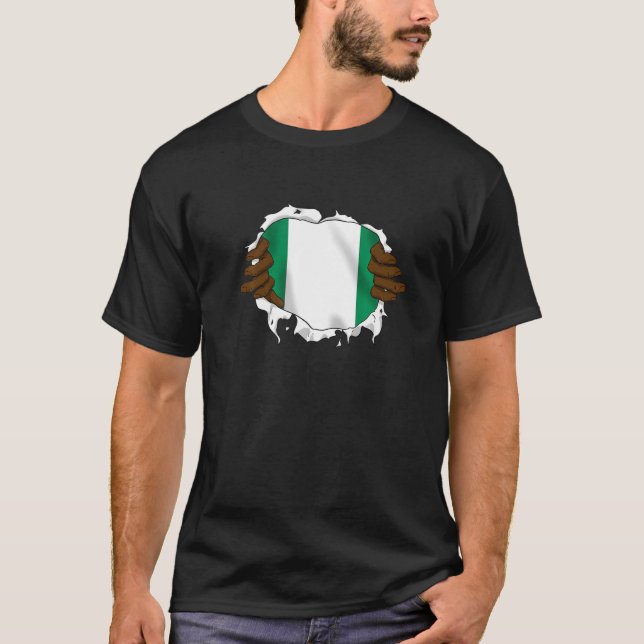 Nigeria Nigerian Africa Proud Heart Love Hands Pre T Shirt (Framsida)
