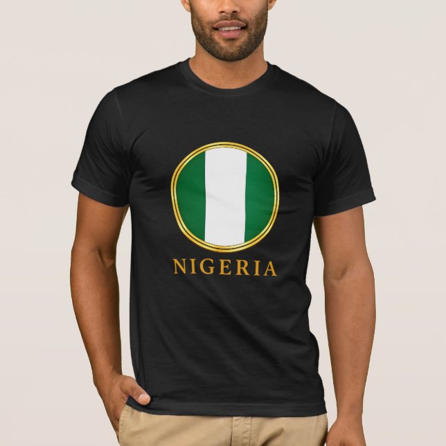 Nigeria - Nigerians flagga T Shirt (Framsida)