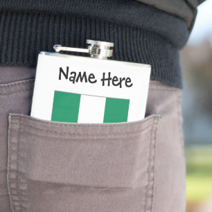 Nigeria Nigeriansk Flagga Svart Personalisering Fickplunta