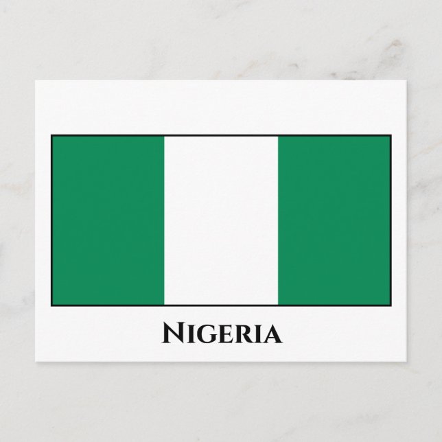 Nigeria (Nigerianska Flagga) Vykort (Framsida)