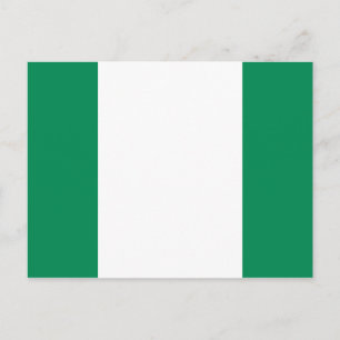 Nigeria (nigerianskt) Flagga Postkort Vykort