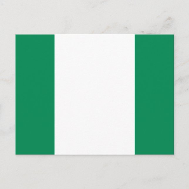 Nigeria (nigerianskt) Flagga Postkort Vykort (Framsida)