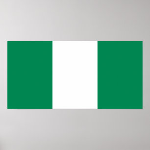 Nigeria - Nigerias Flagga Poster
