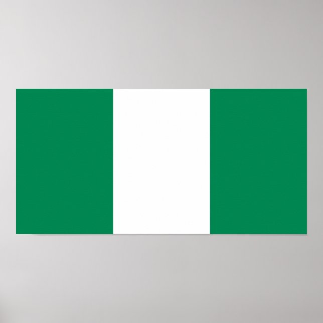 Nigeria - Nigerias Flagga Poster (Framsidan)