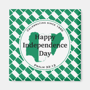 NIGERIA OBEROENDE Nigerian Flagga Scripture Magnet