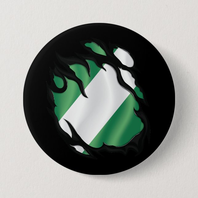 Nigeria Ripping Flagga Knapp (Framsida)