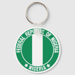 Nigeria Round Emblem Nyckelring