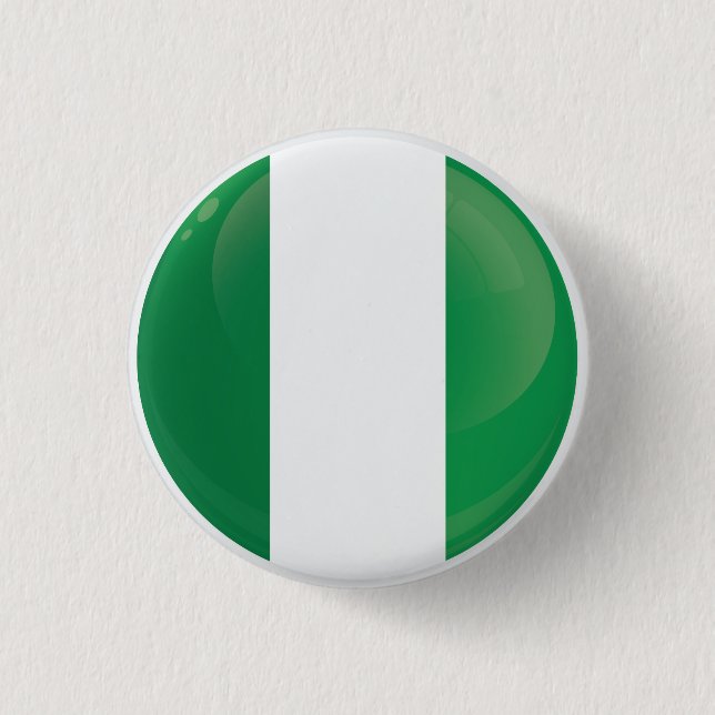 Nigeria Rund ikonflagga Knapp (Framsida)