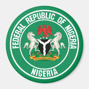 Nigeria Rundemblem Magnet