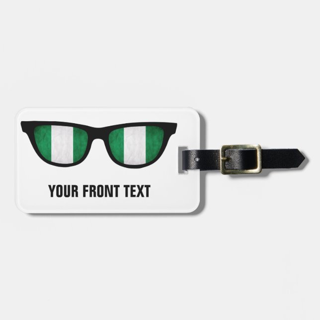 Nigeria Shades anpassningsbar bagagetagg Bagagebricka (Horisontell Framsida)