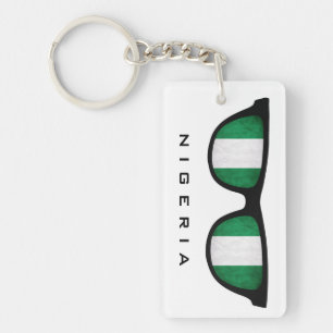Nigeria Shades anpassningsbar text & färg nyckelri