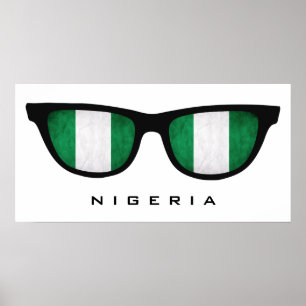 Nigeria Shades anpassningsbar text & färg poster