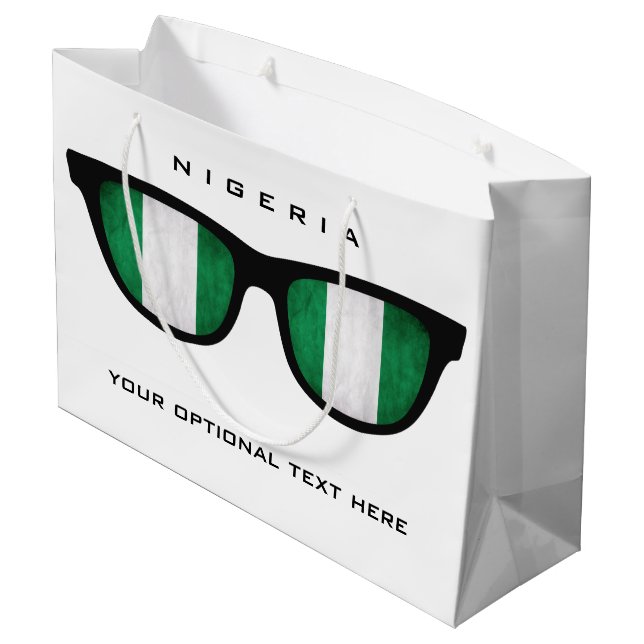 Nigeria Shades anpassningsbar text & färg presentv (Baksidan Vinklad)