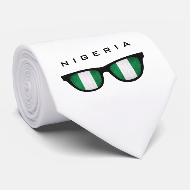 Nigeria Shades anpassningsbar text & färg tie Slips (Rullad)