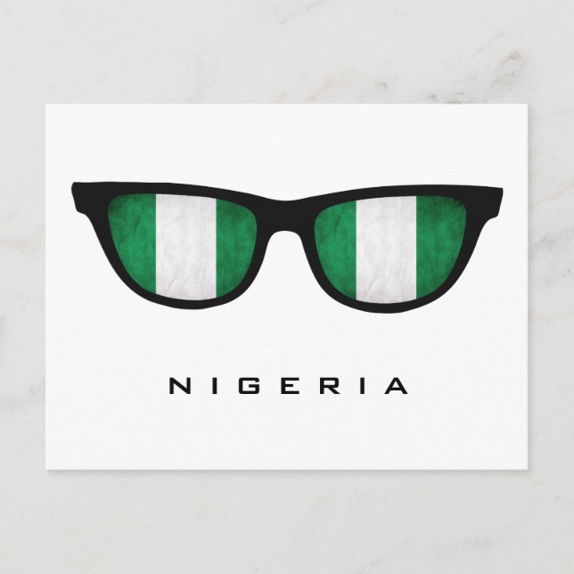 Nigeria Shades anpassningsbar text & färg vykort (Framsida)