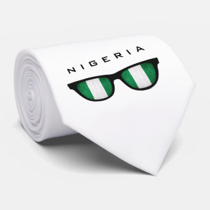 Nigeria skuggar den beställnings- text- & färgti slips