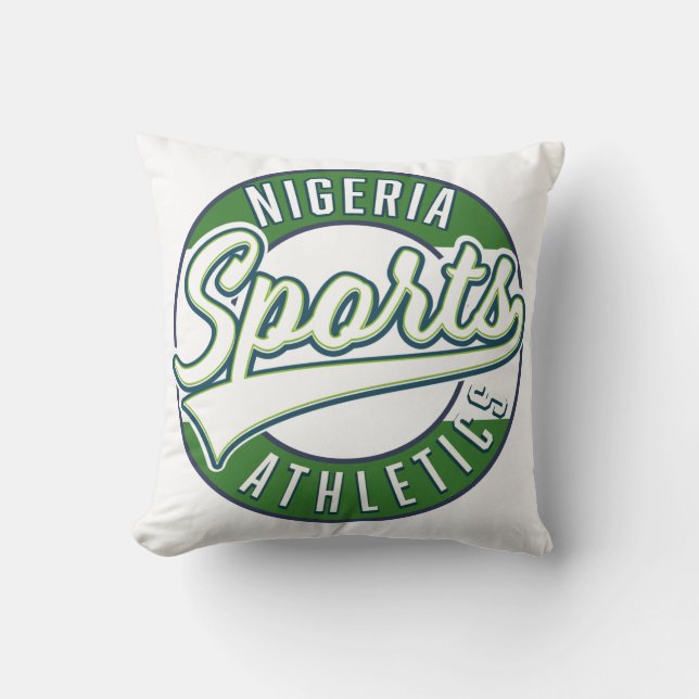 Nigeria Sports Athletic logotyp Kudde (Framsida)