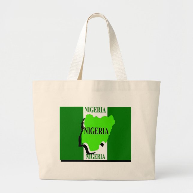 Nigeria tote bags jumbo tygkasse (Framsidan)