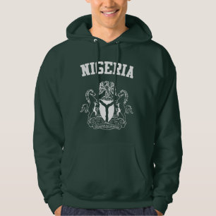 Nigeria vapensköld tröja med luva