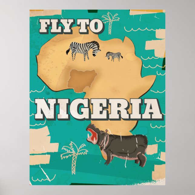 Nigeria Vintage resor poster (Framsidan)