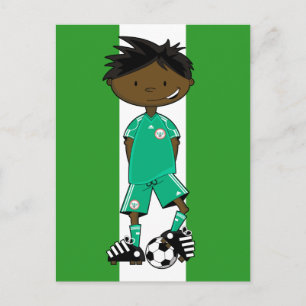 Nigeria Vm Soccer Boy Vykort