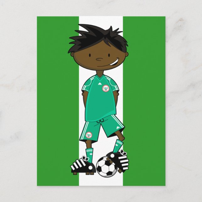 Nigeria Vm Soccer Boy Vykort (Framsida)