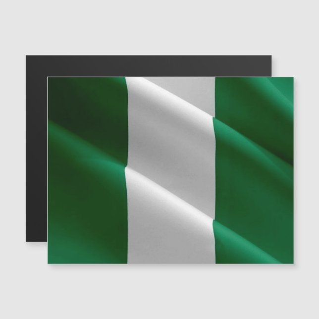 Nigeria - Wave Flagga - (Fram/baksida)