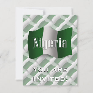 Nigeria Wave Flagga Inbjudningar