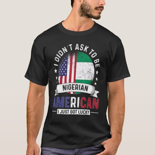 Nigerian American Countries Flags Pride Nigeria Fl T Shirt (Framsida)