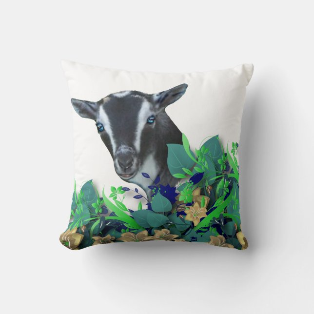 Nigerian Dwarf Goat Herd Namn Goat Pillow Kudde (Framsida)