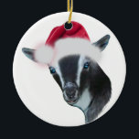 Nigerian Dwarf Goat Santa Hat-julprydnad Julgransprydnad Keramik<br><div class="desc">Olika prydnadsföremål för Goat-julen för din Helgdag-gåva ge,  Julgran eller fönsterdekorationer - de flesta är dubblans sidoformgivning och kan vara personlig.</div>