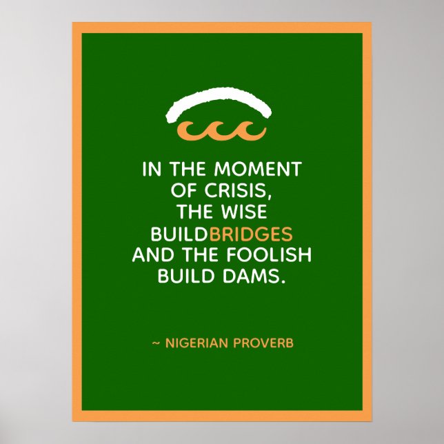 Nigerian Proverb Poster (Framsidan)