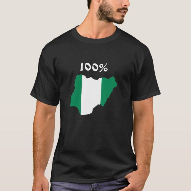 Nigeriansk 100% t shirt (Framsida)