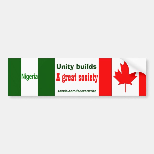 nigeriansk canadian bildekal (Framsidan)