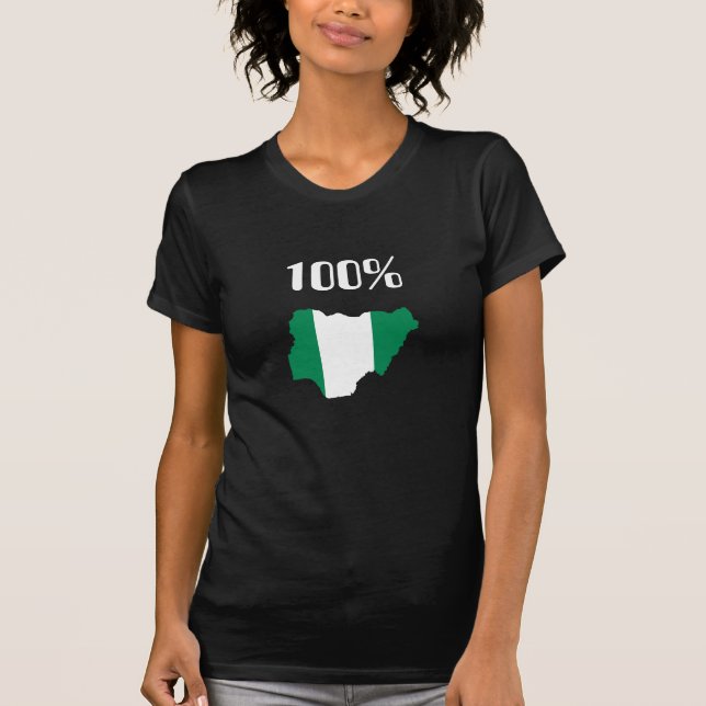 nigeriansk flagga, 100% t-shirt (Framsida)